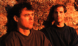 Steve Roach and Robert Rich circa 1989